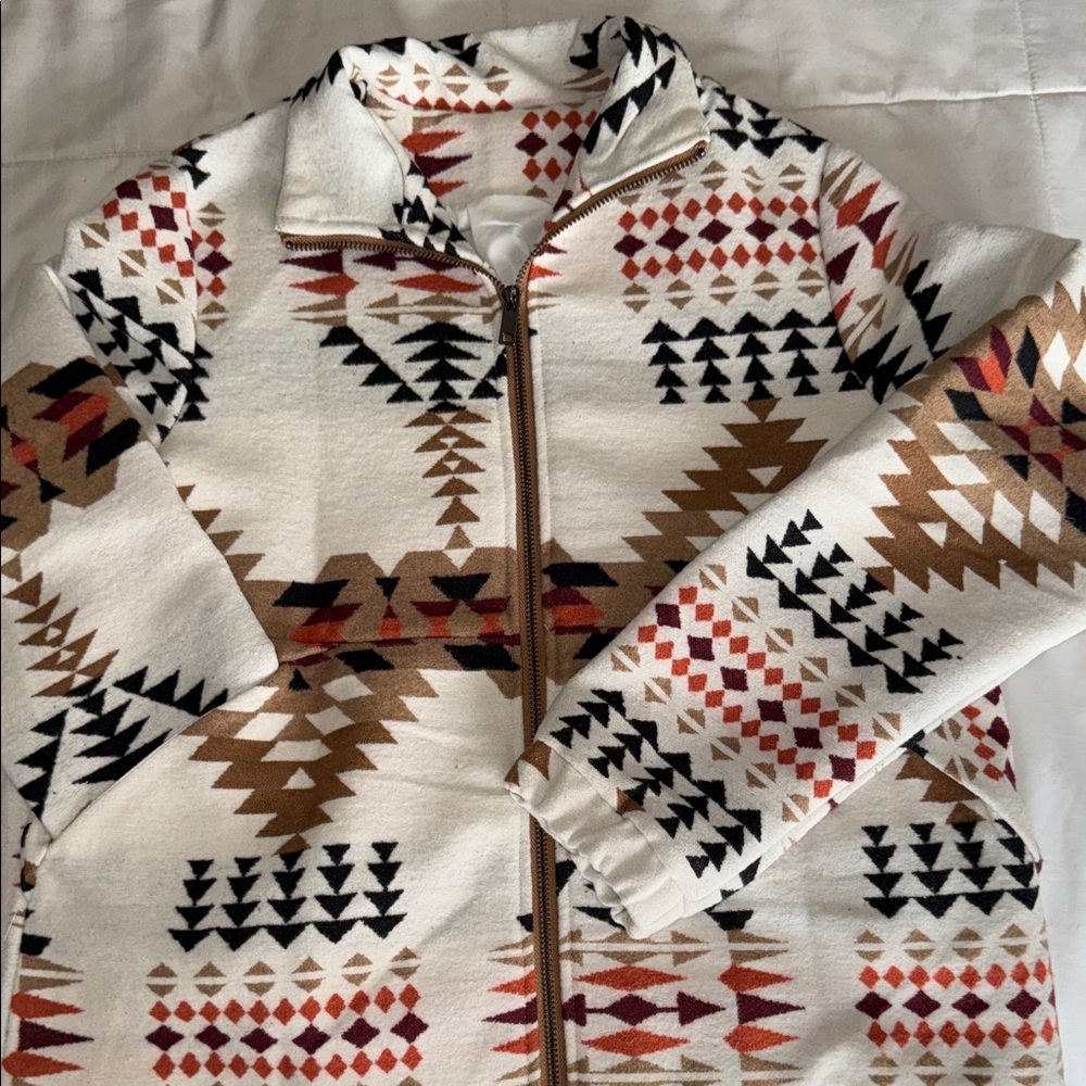 Pendleton Style Zip-Up Jacket - image 1